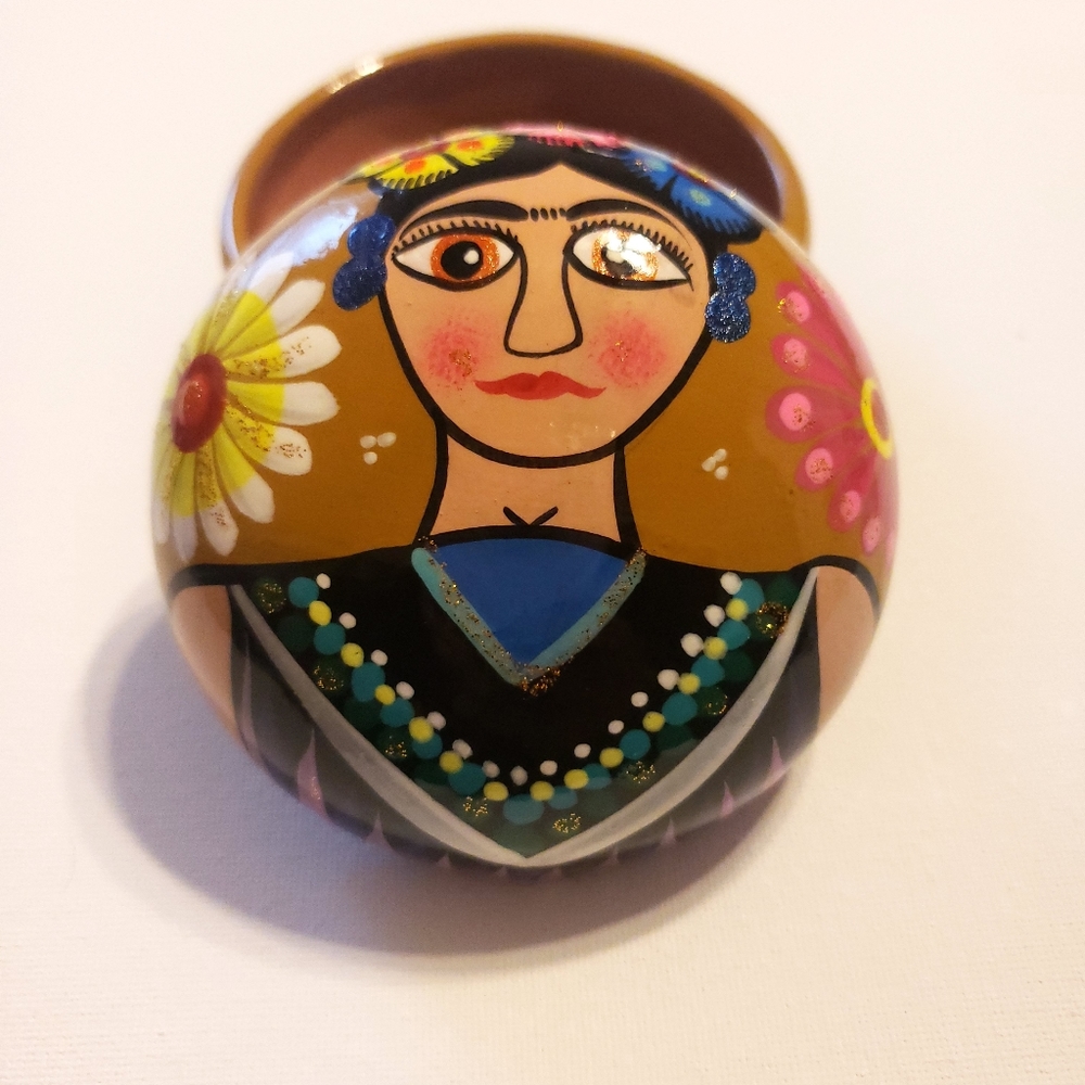 💙💚💛🧡💜Beautiful Handmade Frida Kahlo Jewelry box 💜🧡💛💚💙 - Picture 7 of 8